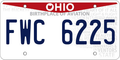 OH license plate FWC6225