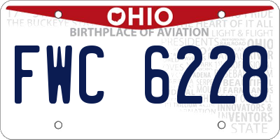 OH license plate FWC6228