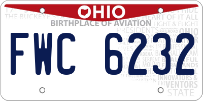 OH license plate FWC6232