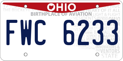 OH license plate FWC6233