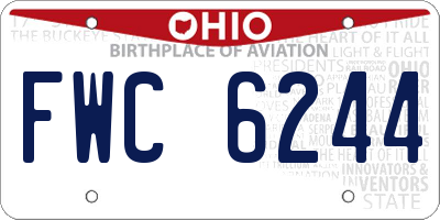 OH license plate FWC6244