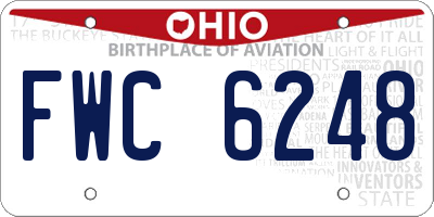 OH license plate FWC6248