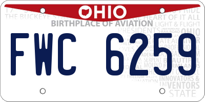 OH license plate FWC6259