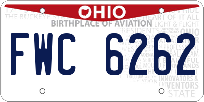 OH license plate FWC6262