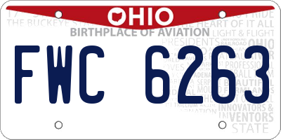 OH license plate FWC6263