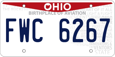 OH license plate FWC6267