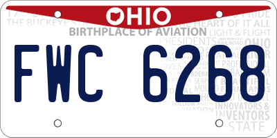 OH license plate FWC6268