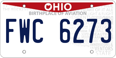 OH license plate FWC6273