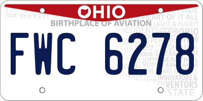 OH license plate FWC6278