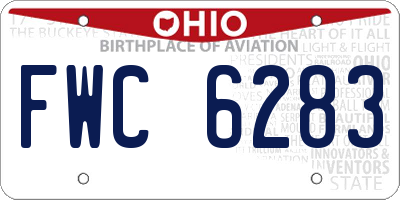 OH license plate FWC6283