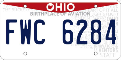 OH license plate FWC6284