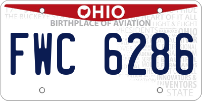 OH license plate FWC6286