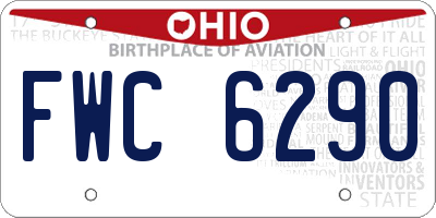 OH license plate FWC6290