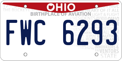 OH license plate FWC6293