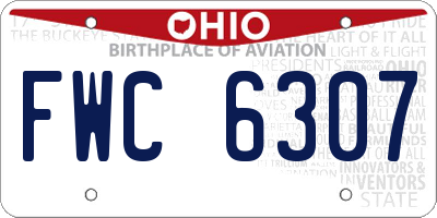 OH license plate FWC6307