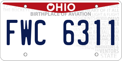 OH license plate FWC6311