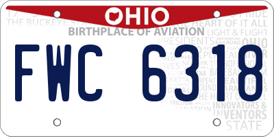 OH license plate FWC6318