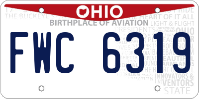 OH license plate FWC6319