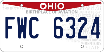 OH license plate FWC6324