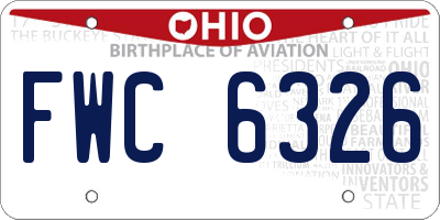 OH license plate FWC6326