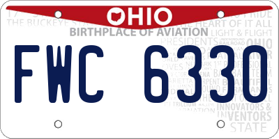 OH license plate FWC6330