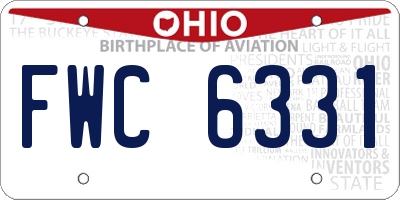 OH license plate FWC6331