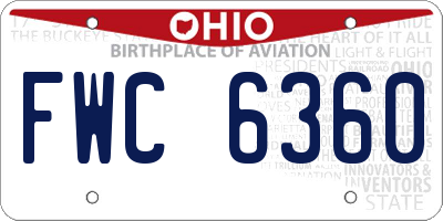 OH license plate FWC6360