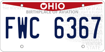 OH license plate FWC6367