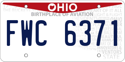 OH license plate FWC6371