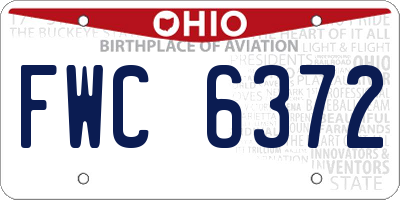 OH license plate FWC6372