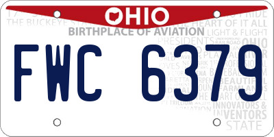 OH license plate FWC6379