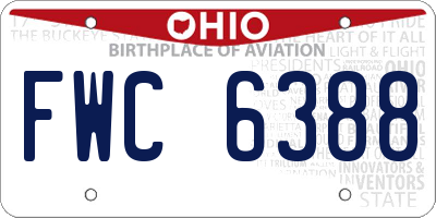 OH license plate FWC6388