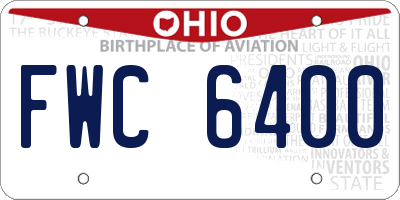 OH license plate FWC6400