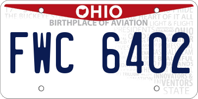 OH license plate FWC6402