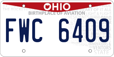 OH license plate FWC6409