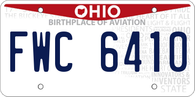 OH license plate FWC6410