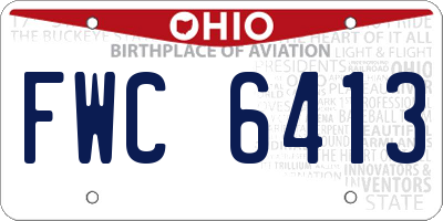 OH license plate FWC6413