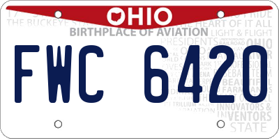 OH license plate FWC6420