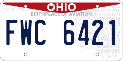 OH license plate FWC6421