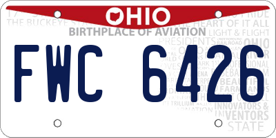 OH license plate FWC6426