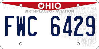 OH license plate FWC6429