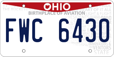 OH license plate FWC6430
