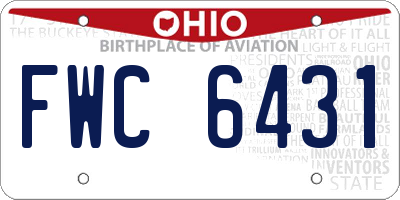 OH license plate FWC6431