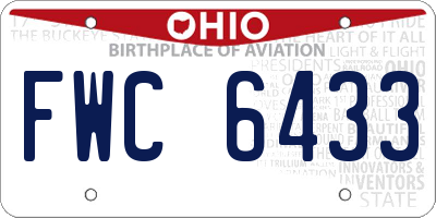 OH license plate FWC6433