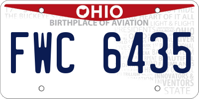 OH license plate FWC6435