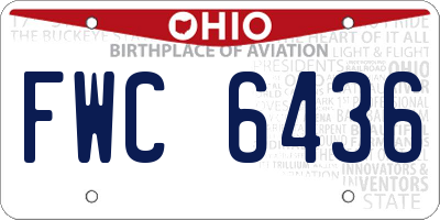 OH license plate FWC6436
