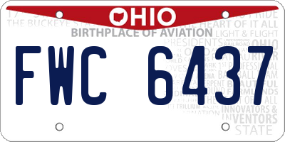 OH license plate FWC6437