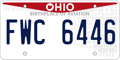 OH license plate FWC6446