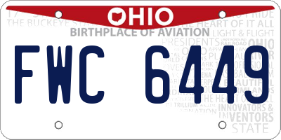 OH license plate FWC6449