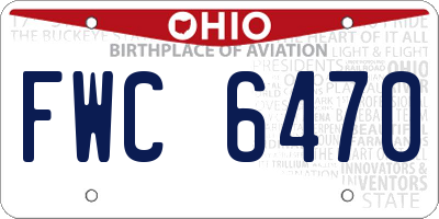 OH license plate FWC6470